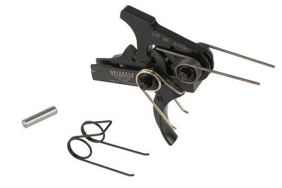 The AR15 trigger by Geissele Automatics Super 3 Gun S3G Hybrid comes with trigger pin and extra trigger spring